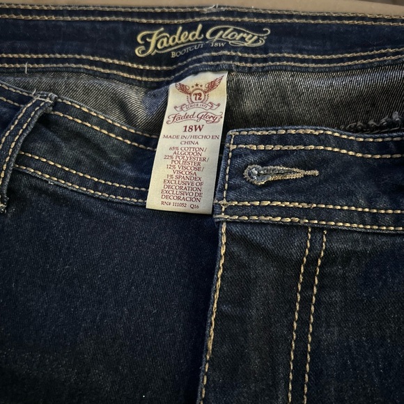 Women’s Faded Glory Plus size 18W Boot Cut Jean - Picture 2 of 11